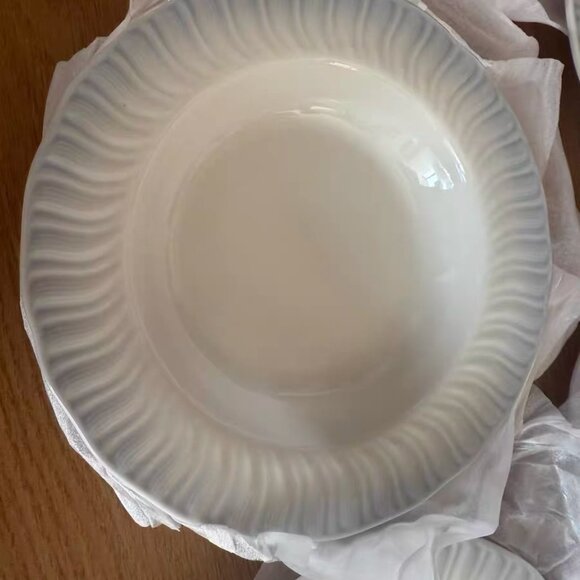 None Other - Minimalist White Ceramic Dinner Plates